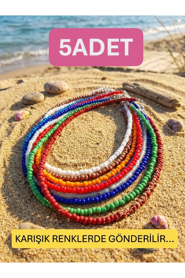 A Quality Handmade 5-Piece Advantageous Package Special Design Mixed / Solid Color Sand Bead Women's Necklace Set