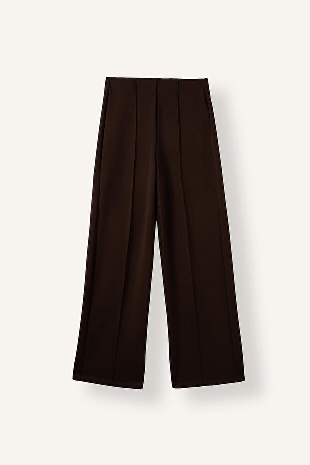 Straight Fit Flat Leg Modal Trousers F1028Ax26Au
