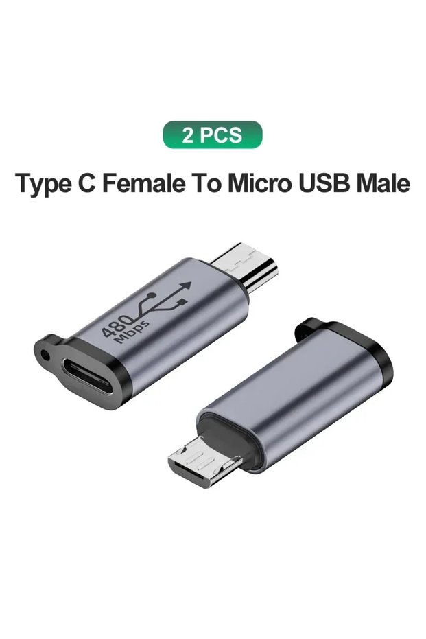 BSN 2x TYPE-C to Micro USB C Adapter Type C To Micro To Mini USB Female Converters for IPhone 14 13