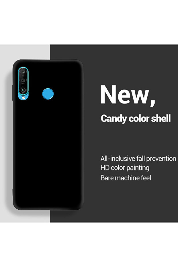 P Smart 2019 black Liquid Silicone Phone Case for Huawei P30 lite P40 lite E Y6 Y7 Y9 Prime 2019 Y6P