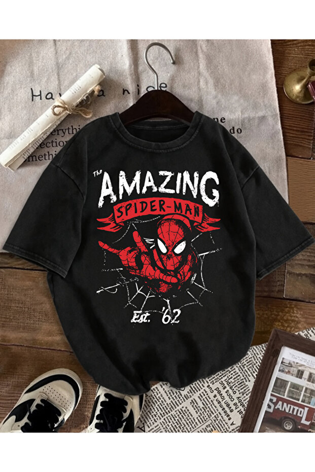 Spider Printed Unisex Oversize T-Shirt