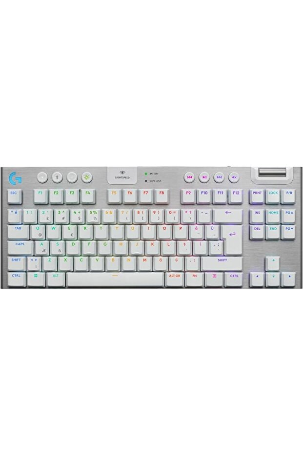 كيبورد لوجيتك بلوتوث G915 X لايت سبيد TKL مع إضاءة RGB و مفاتيح قابلة للبرمجة، أسود متوافق مع PC بلغ