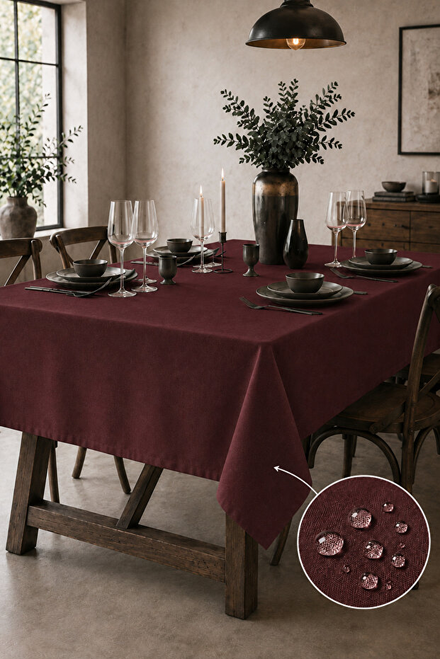 1. Premium Duck Fabric Living Room and Dining Table Cover – Liquid-Resistant, Stain-Proof, Washable