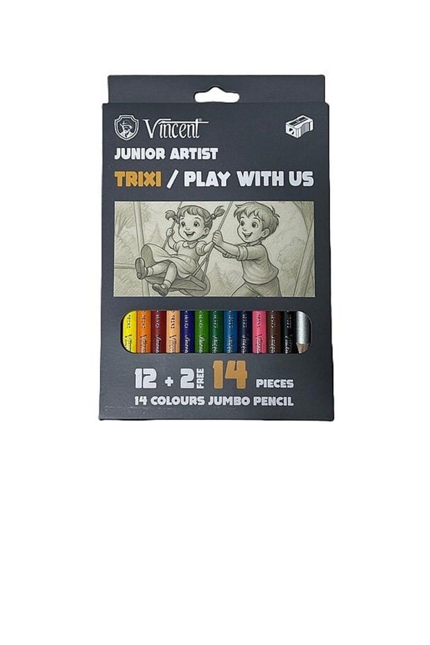 Trixi Triangle Jumbo Dry Eraser 13-Pack 14 Colors