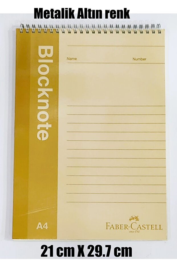 A4 Boy Blocknote 80 Sheets Lined Metallic Colors