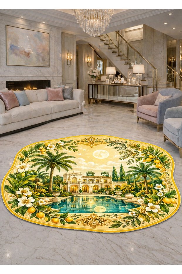 Sdt Mixed Patterned Modern Woven Base Decorative Carpet Sdtamor1451