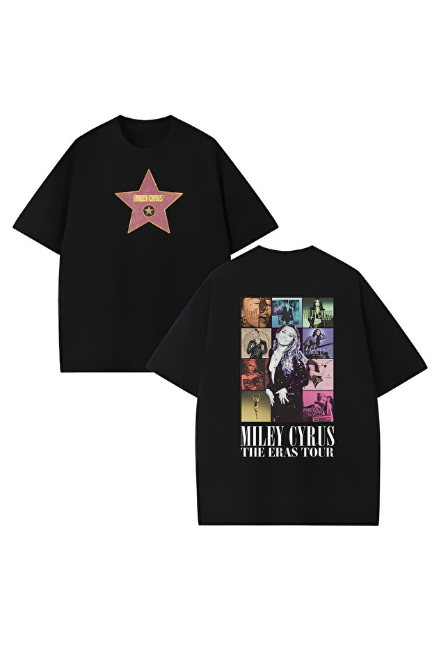 Miley Cyrus Printed Unisex Oversize Cut 100% Cotton Crew Neck T-Shirt