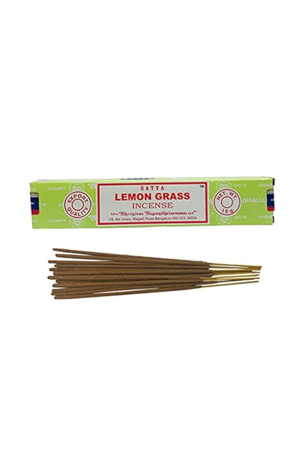 LEMONGRASS INCENSE STICKS BY SATYA - 10-12 Sticks per Pack