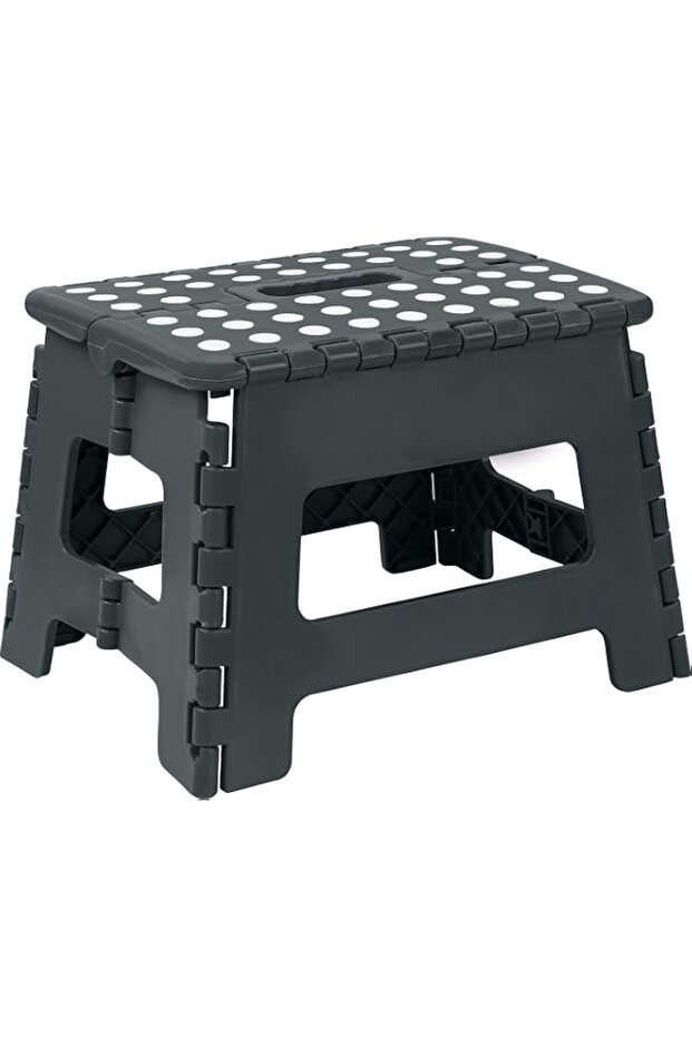 Utopia Home Folding Step Stool - (Pack of 1) Foot Stool with 9 Inch Height - Holds Up to 300 lbs - Lightweight Plastic Foldable Step Stool for Kitchen, Bathroom & Living Room (Grey)