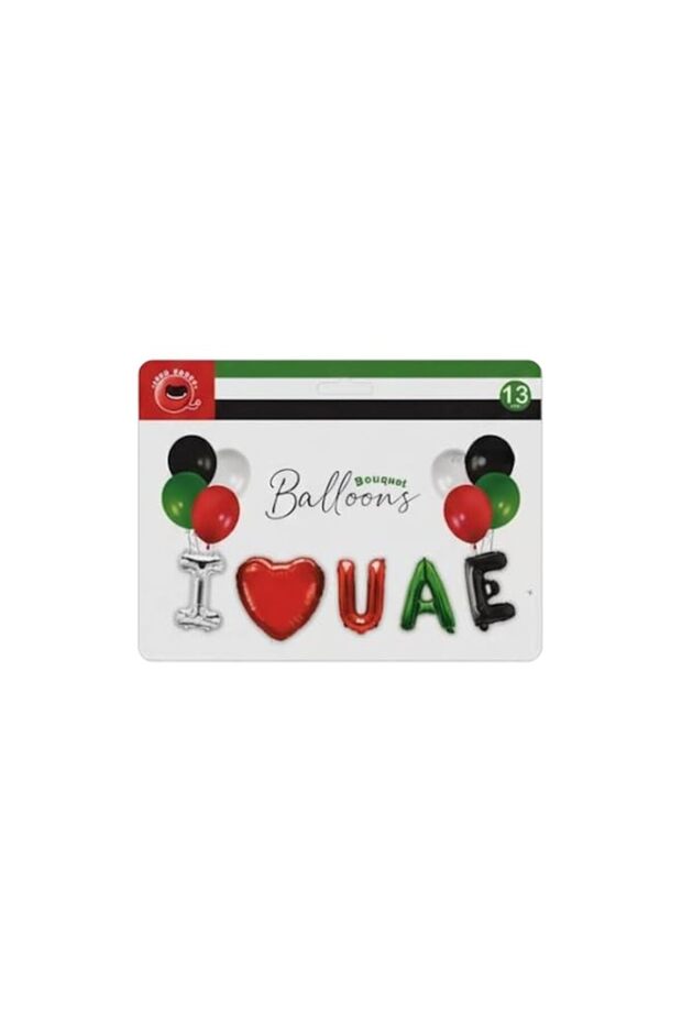 FEELINGS UAE Flag Balloon Set 13PCS Celebration
