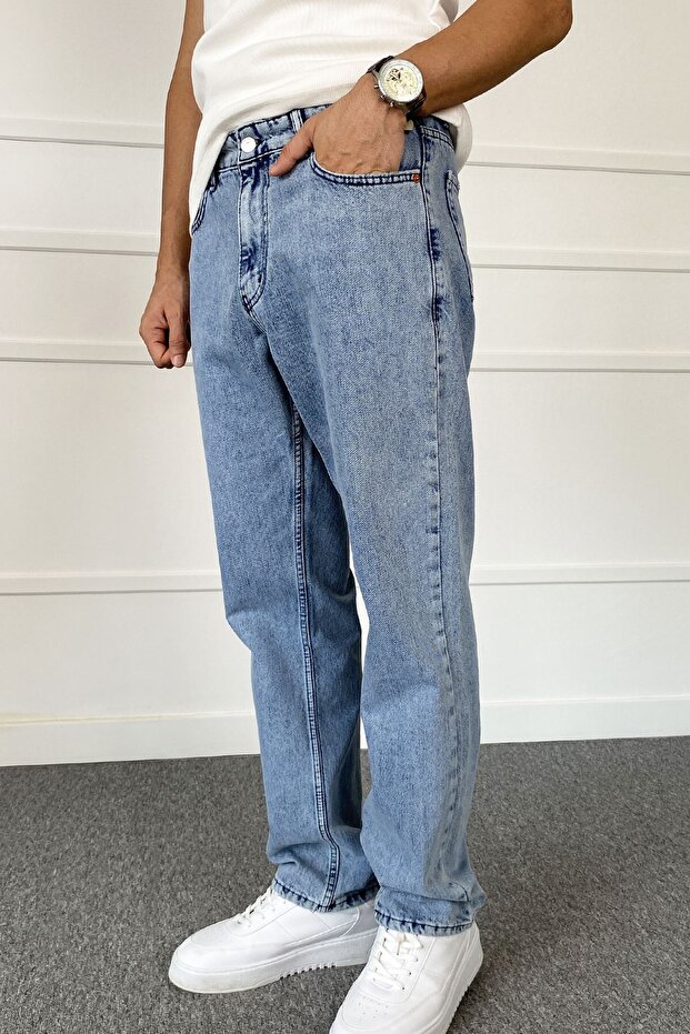 Blue Regular Fit Jean Denim Trousers