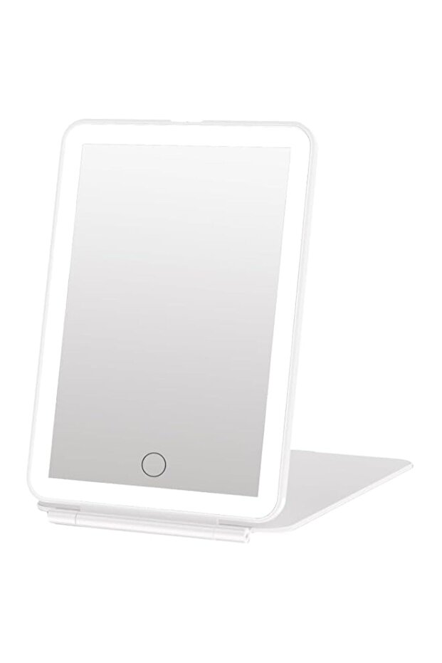 Rechargeable Travel Makeup Mirror, Makeup Vanity Mirror with LED Lights (White)