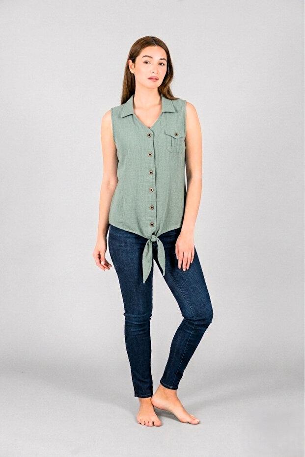 Linen Collared Blouse