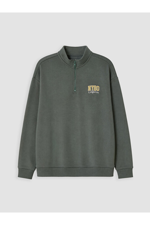 Esvab • Modern & Distinctive Stand Collar Printed Boys' Thick Sweatshirt