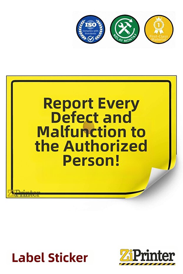 Inform Us of Any Faults and Assembly Issues! Isg Warning Sign Sticker 25X35 cm