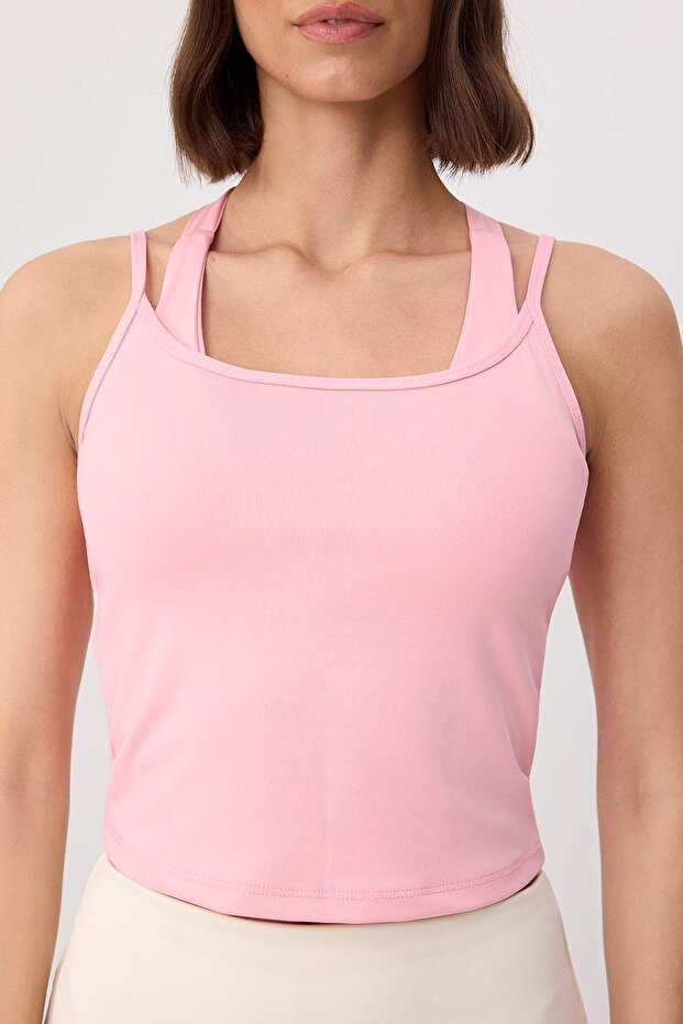 Pembe Dalgıç/Scuba Kaplı Spor Sütyeni THMSS25SS00021 - 3