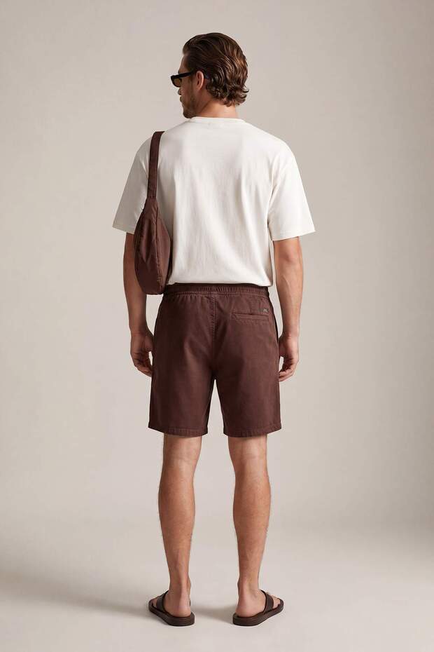 Kahverengi Regular Fit Beli Lastikli Şort & Bermuda TMNSS26SR00018 - 3