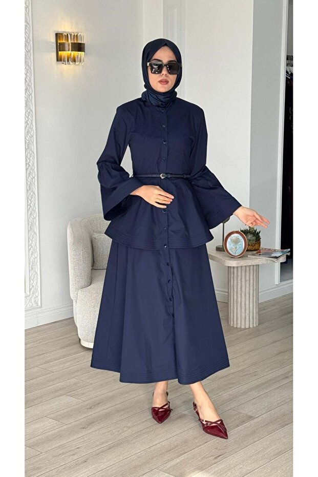 Flounced Poplin Dress 26Ss5015