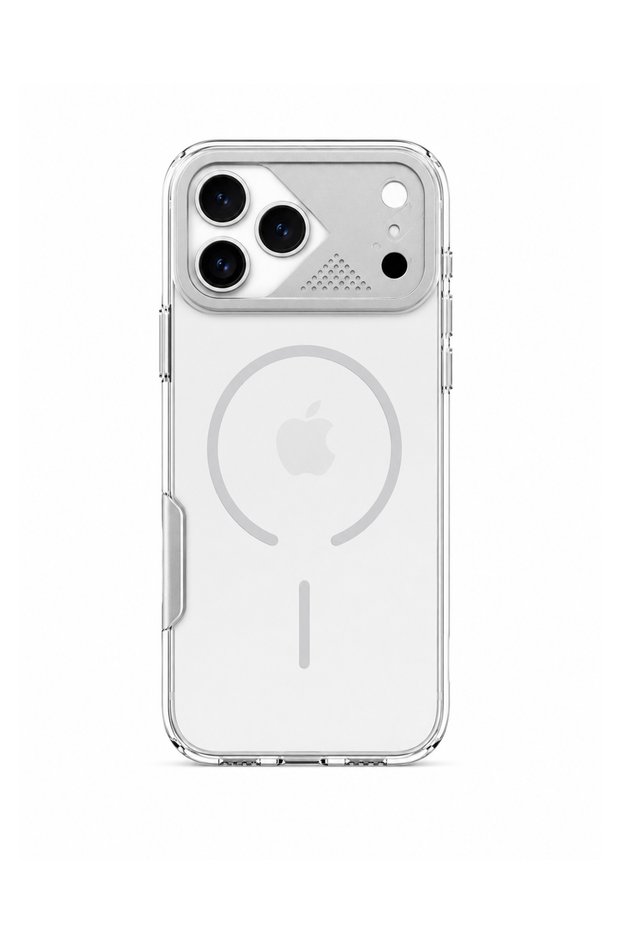 iPhone 18 Pro Max Compatible Frame Magsafe Transparent Case – with Metal Camera Frame, Impact Protection