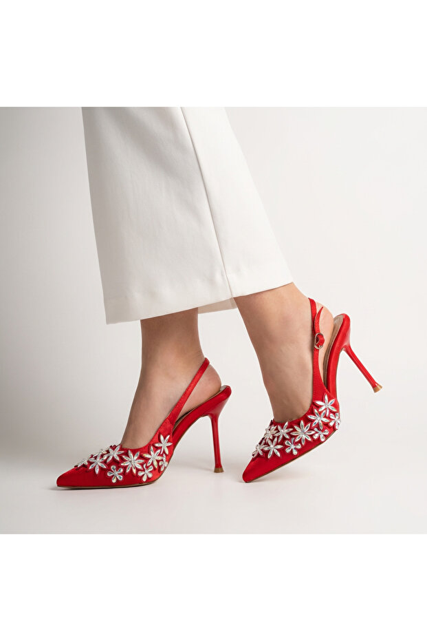 Lizza Floral Detailed Heeled Shoes