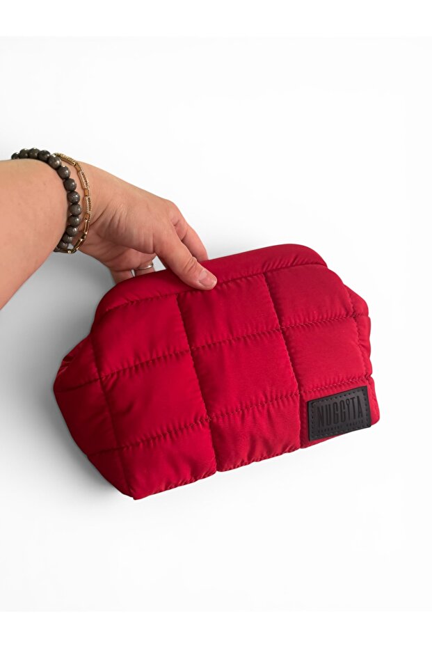 Red Puffer Gizli Burslu Clutch Hand/Shoulder Bag