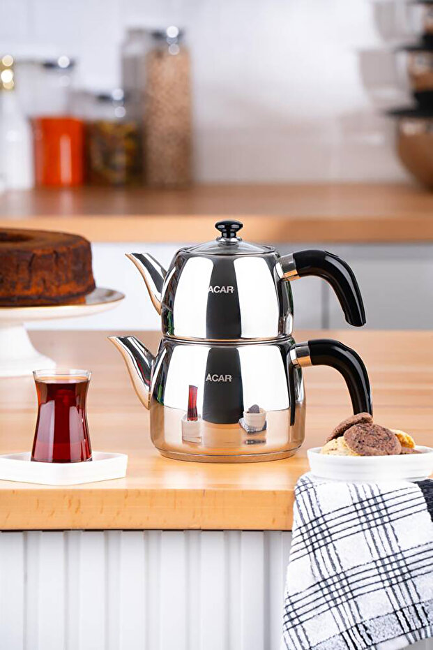 طقم إبريق شاي كارات بيرلا عائلي رقم: 18 KRT-06527