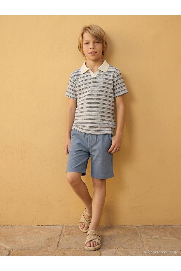 Dobby 6-9 Years Old Capri - Blue