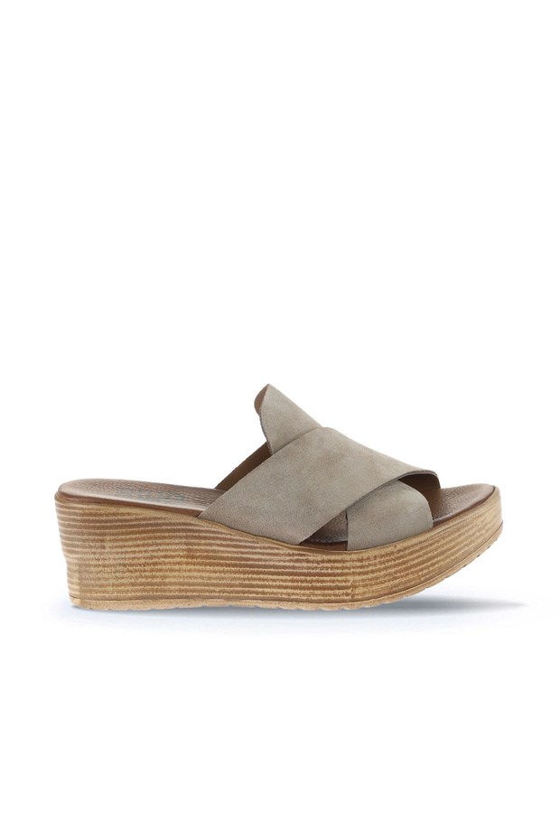 Sand Alf Suede Women's Wedge Heeled Slippers 01Wa4703