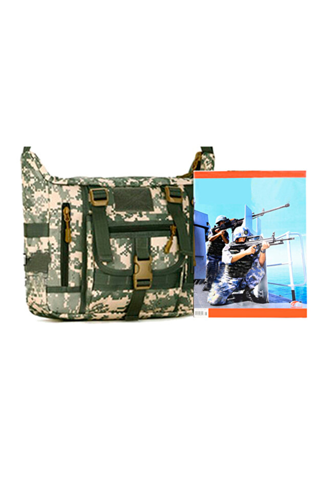 Geantă messenger (camuflaj-gri) - 5