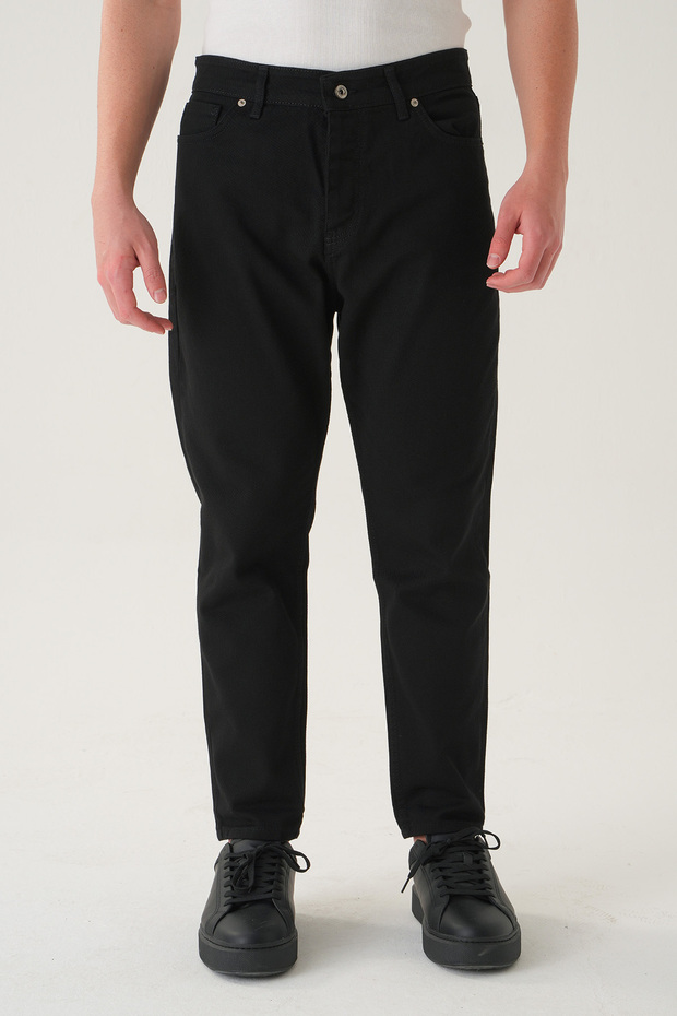 Men's Boyfriend High-Waist Ankle-Length Jeans