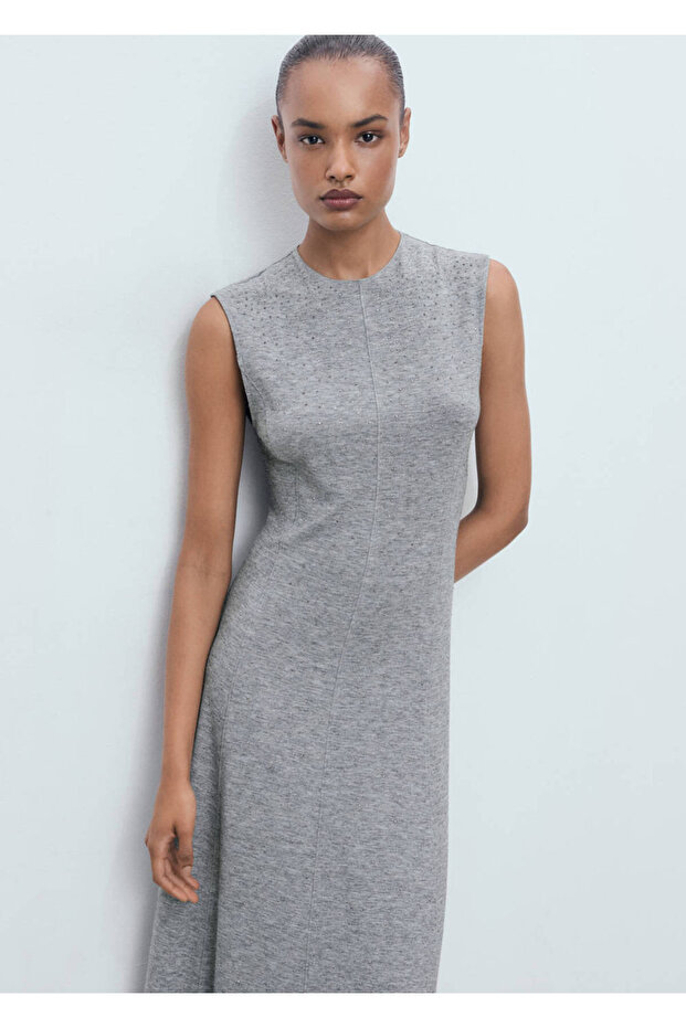 Rochie midi cu strasuri - 1