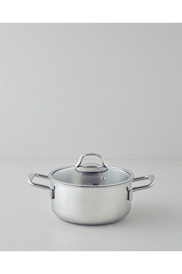 Glow Steel Deep Pot 20X10 cm Silver