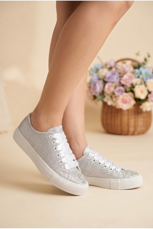 Women's Silver Bridal Shoes