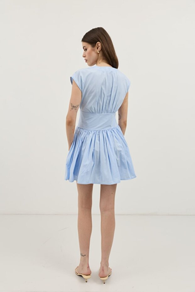 Rochie mini cu nasturi - 6