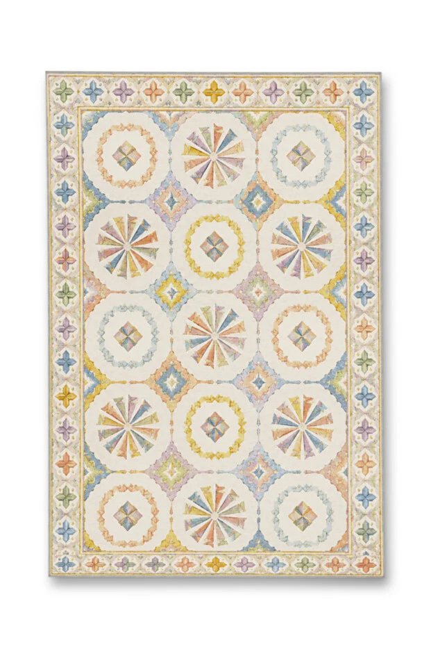 Sdt Peacock Theme Patterned Modern Woven Base Decorative Carpet Sdt1668