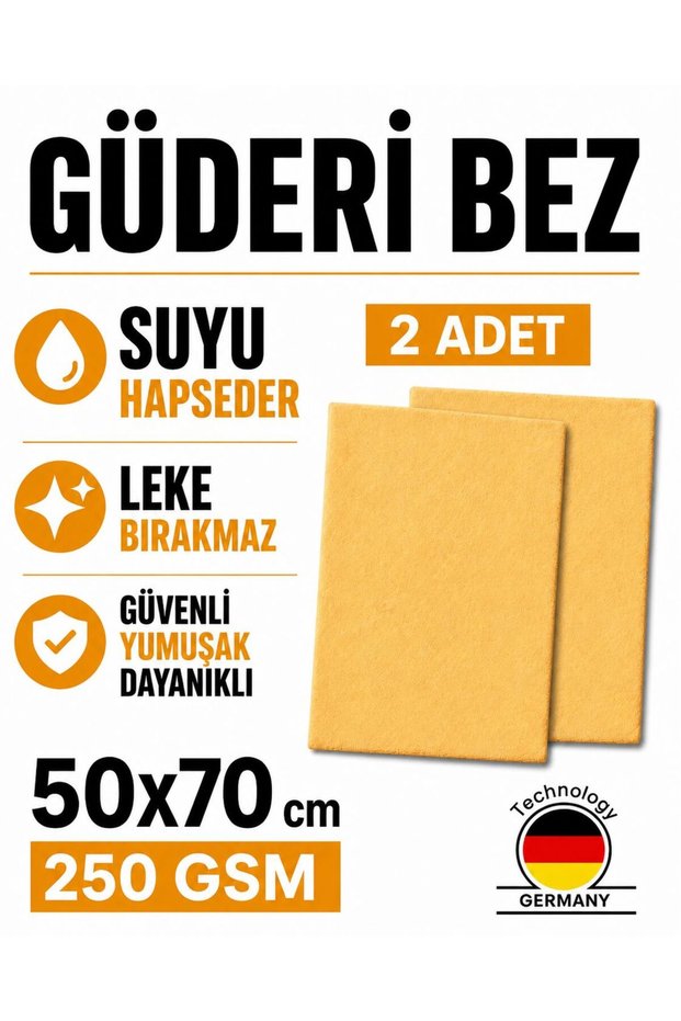 En Büyük Pro Leather Cloth for Auto Glass and Body Cleaning 50X70 cm 2 Pcs