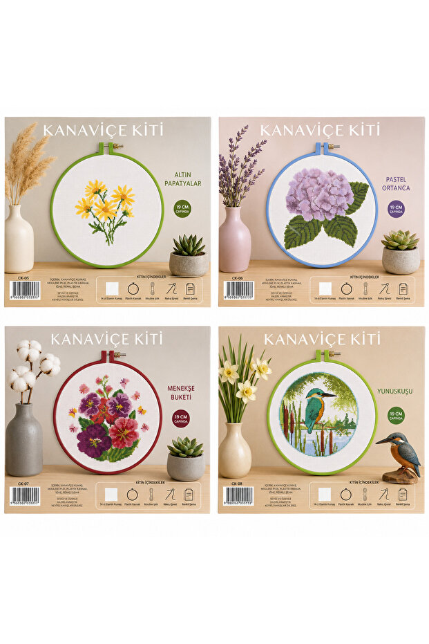 Cross Stitch Kit 4 Different Model Set
