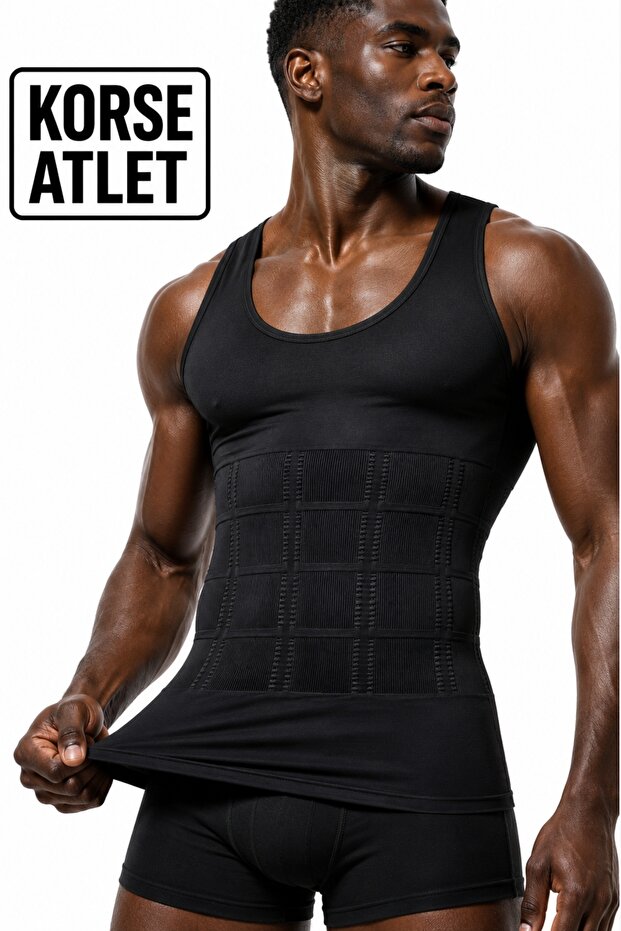 Men's corset tank top - tummy control, waist slimming, upright posture (yukka)