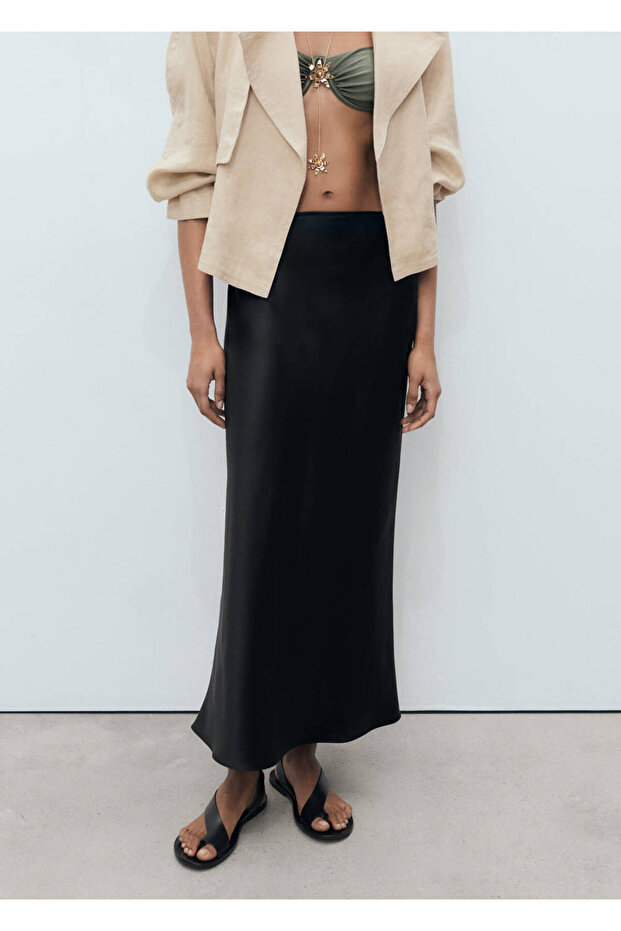 Long Satin Skirt