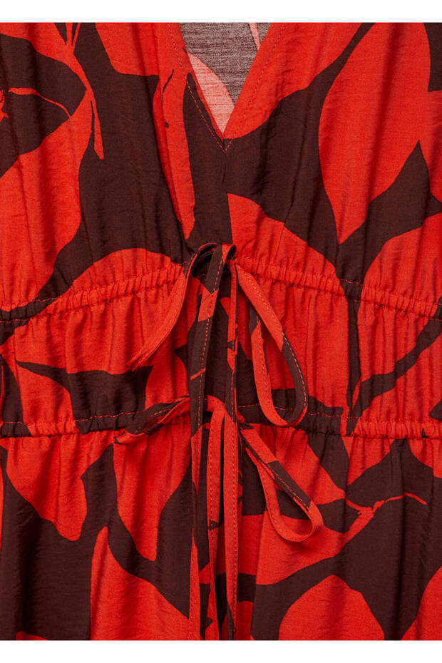 Gemustertes langes Kleid - 5