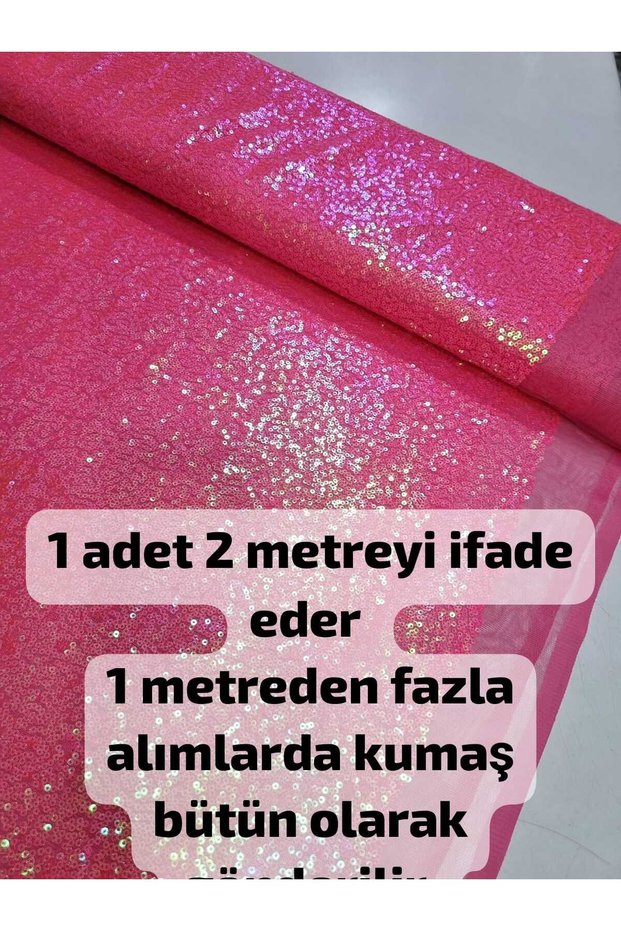 Sequin Fabric 3 mm for Clothing, Shalwar, Tablecloth, Cushion, Etc. Suitable for Calculations (Phosphorescent Pink 200 X 140)