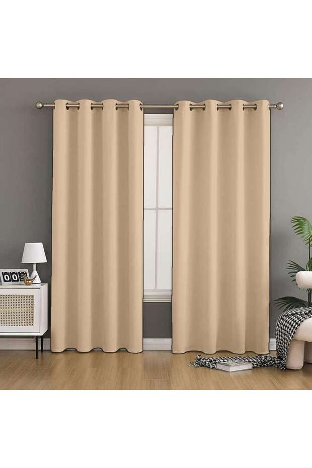 Ecowell 2-piece Curtain 120x240cm - Beige