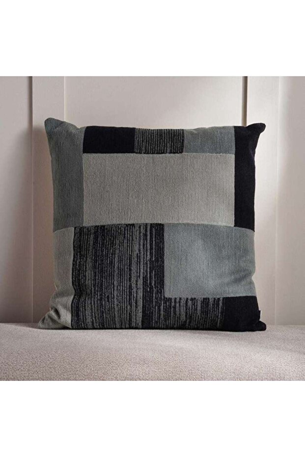 Symphony Embellished Down Alternartive Filled Cushion 50x50cm - Black