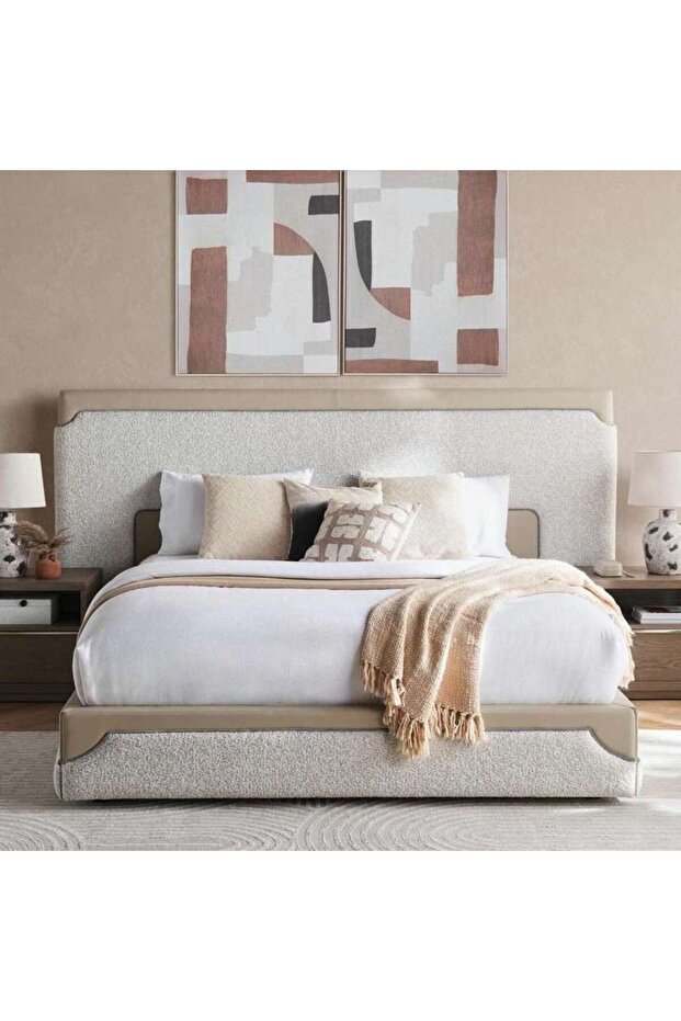 Beneditta King Bed 180x200 - Cream