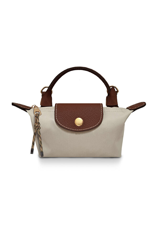 Small Size Women's Hand and Shoulder Bag Light Cream, Tan Top Quality, XS