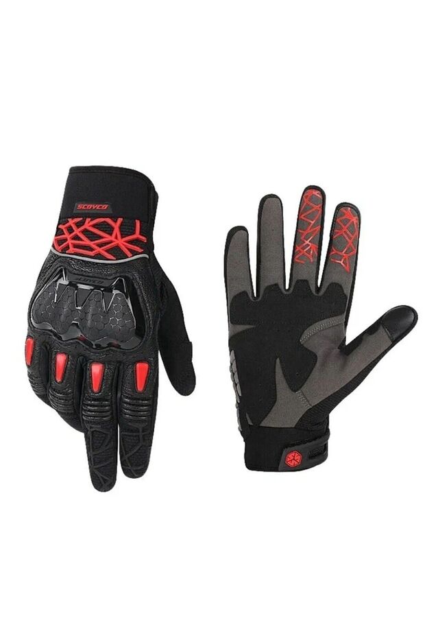 Motorcycle Gloves Full Protection Adjustable Wrist Band Leather Microfiber Cloth Motor Gloves