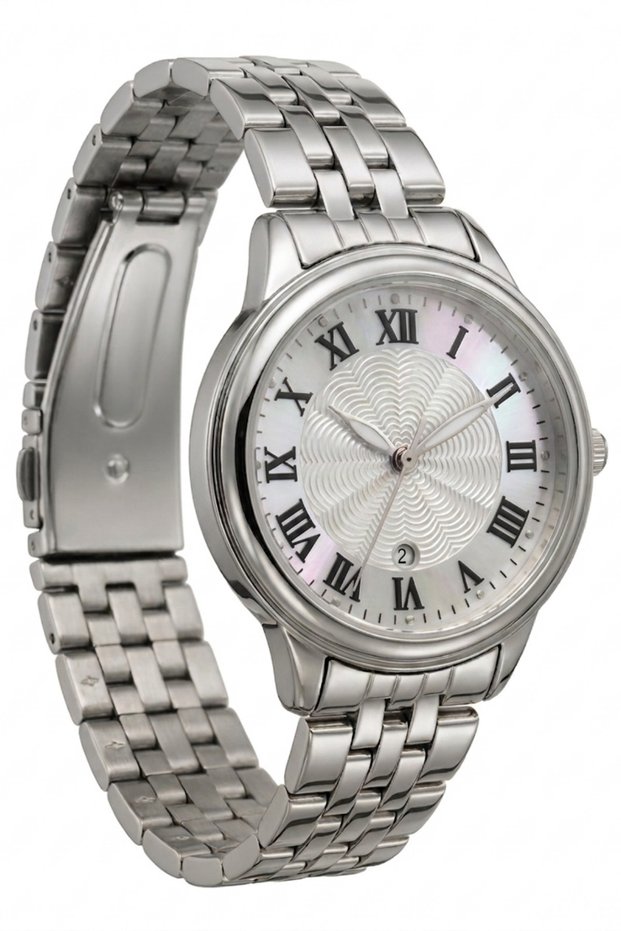 Women's Metal Wristwatch with Roman Numerals Round in Special Box