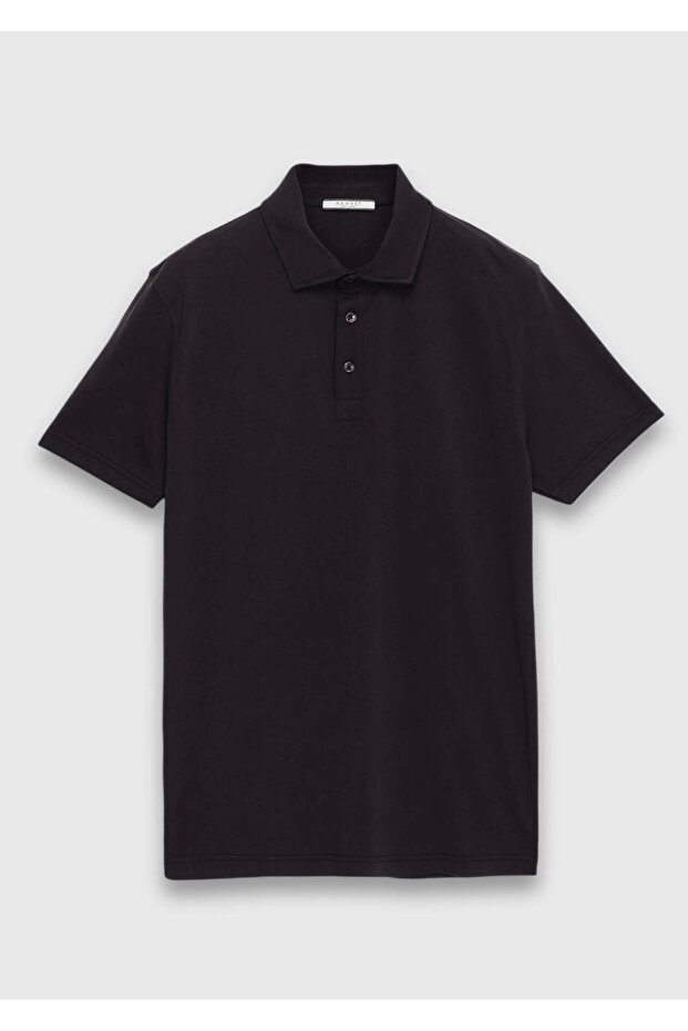 Negru simplu tricou - 5
