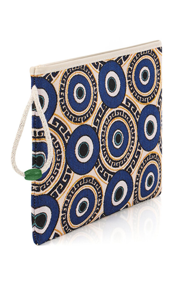 Evil Eye Bead Pattern Tapestry Handbag - 2