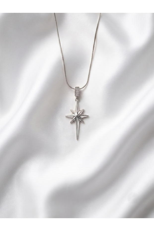 Star Stainless Steel Pole Women's Necklace